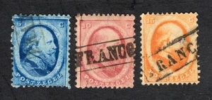 Netherlands 1864 stamps Mi#4-6 used CV=168$ - Picture 1 of 2