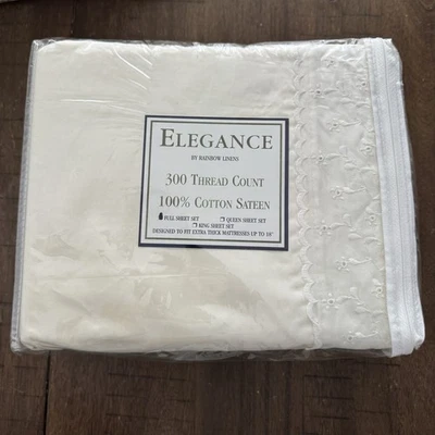 Juego de sábanas Elegance Rainbow de tamaño completo colchón profundo 100 % algodón satén Foto 1 de 4