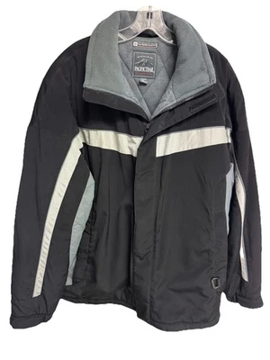 Chaqueta de esquí de invierno Pacific Trail para hombre negra gris forrada de lana impermeable talla L Foto 1 de 4