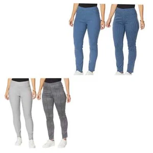 DG2 by Diane Gilman Reversible Pull-On Skinny Ankle Jeans - Picture 1 of 4