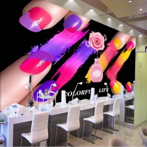Fotomural no tejido papel pintado murales acuarela esmalte de uñas estudio de uñas 11601 - Imagen 1 de 4