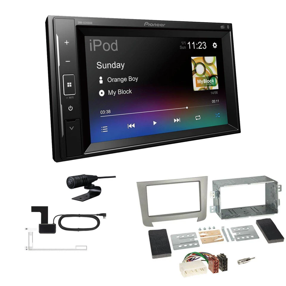 Pioneer Autoradio Bluetooth DAB USB Siri für Ssangyong Rexton II ab 2013 silber