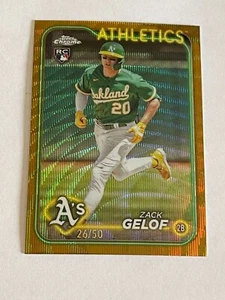 2024 Topps Chrome Gold Wave Refractor Zack Gelof #282 Rookie /50 Athletics - Bild 1 von 2