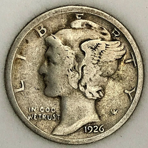 1926 S   ** MERCURY DIME ** 10C   Fine Condition Cover