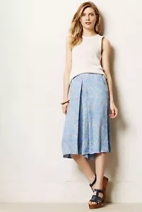 Pantalones Anthropologie Tobin Culottes recortados pierna ancha Elevenses 6 azul pálido - Imagen 1 de 3