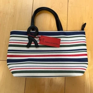 Roberta di Camerino Stripe Tote Bag Handbag Purse Multicolor NEW Ships From JPN! - Picture 1 of 2