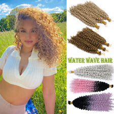 US Kinky Curly Braids Short Crochet Braiding Hair Extensions Water Weaving Braid