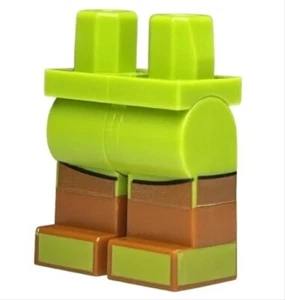 New LEGO Brown Legs Green Short LIME Hot Pants Gold Trim Matching Shoes Unisex - Picture 1 of 1