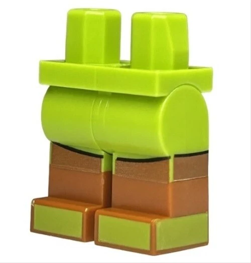 New LEGO Brown Legs Green Short LIME Hot Pants Gold Trim Matching Shoes Unisex - Image 1 of 1