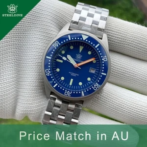 Steeldive SD1979, 50 Atmos, NH35, Sapphire, Lume, Blue, Diving, 5-link Bracelet - Picture 1 of 14