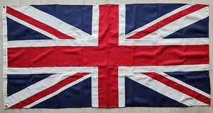 Union Jack MoD premium sewn woven flag 6x3ft eyelets UK stitched cotton 2yd - Picture 1 of 2
