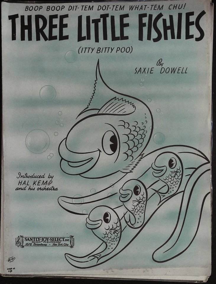 Three Little Fishes (Itty Bitty Poo) 1939 partituras de vinilo Saxie Dowell Foto 1 de 1