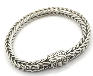 Vintage John Hardy Square Spiga Wheat Sterling Silver / 925 Bracelet Size 8.5'' - Picture 1 of 9