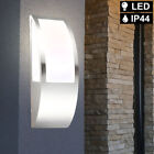 Design LED Auen Wand Lampe Glas Edelstahl Grundstck Balkon Leuchte Beleuchtung
