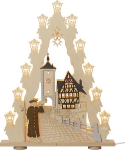 Lichterspitze Rothenburg ob der Tauber Höhe ca 67 cm NEU Franken Schwibbogen - Bild 1 von 2