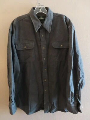 RedHead Men's Flannel Long Sleeve Shirt; Grey; Thick; Size L - Image 1 of 2