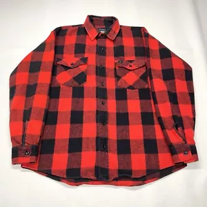 Camicia vintage Codet flanella uomo grande rossa a quadri bufalo tasca con bottoni retrò USA - Foto 1 di 15