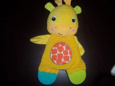 Bright Starts Snuggle & Teethe Plush Teether Toy Lovey Crinkle Yellow Box Ride - Image 1 of 2