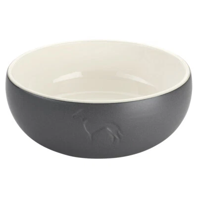 Hunter Cuenco De Cerámica Lund Gris Para Perros, Base Segura, Fácil De Limpiar - Imagen 1 de 4