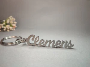 Clemens Personalised Stainless Steel Keyring Gift Car Keychain - Picture 1 of 5