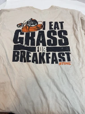 stihl i eat hierba para desayuno camiseta motosierra grande Foto 1 de 4