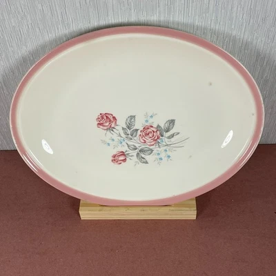 Cunningham Pickett Homer Laughlin Alliance DIXIE ROSE serving platter 11.5x8.75" - Image 1 of 4