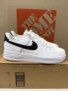 *MISMATCH SIZES* Nike Air Force 1 07 Low White/Black, Right Sz 10, Left Sz 10.5 - Picture 1 of 5