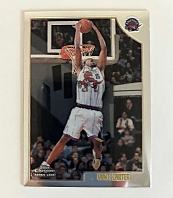 VINCE CARTER 1999 Topps Chrome Rookie Card #199 Toronto Raptors - Image 1 of 2