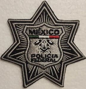 Mexico Policia Federal Iron on patch 3 ct. - Afbeelding 1 van 1