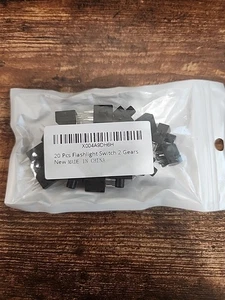 20 Pcs Black and white Flashlight Switch AC 250V 1.5A Model 1503A2 - Picture 1 of 3
