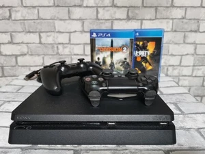 Sony PlayStation 4 Slim 500GB - Schwarz, Inkl. 2 Spiele 2 Controller - Bild 1 von 5