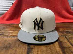 New York Yankees Scuola Militare Cromo Grigio Navy New Era Adatto 7 7/8 Verde UV - Foto 1 di 24