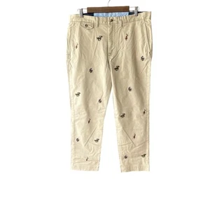 Polo Ralph Lauren Chinos Para Hombres 34x30 Bronceado Jugadores de Rugby Elastizados Rectos Nuevos - Imagen 1 de 13
