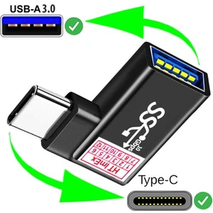 Adapter USB-C zu A 90° gewinkelt (Gen.2) für Gigabyte P57W v6 P57X v6 P57X v7 - Bild 1 von 13