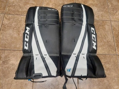 Almohadillas para piernas de portero de hockey callejero junior CCM 100 SGP 100 24"/61CM  Foto 1 de 4