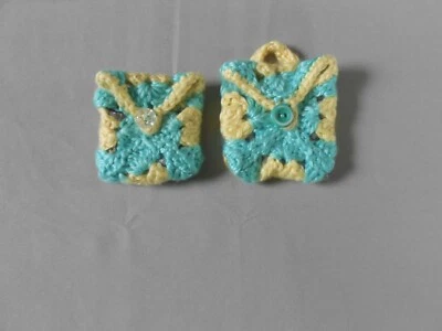 Juego de 3 mini llavero de ganchillo hecho a mano cambio monedero/llavero/bolso monedero encanto Foto 1 de 4