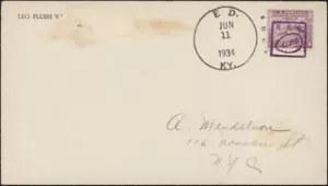 U.S., 1934. Postal History Fancy Cancel Loso 267 "Good Egg", Ed, KY - Picture 1 of 1
