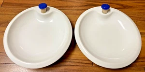 VINTAGE VERY RARE, Set of 2 Child’s Warming-Bowls White Porcelain, WestGermany🍲 - Picture 1 of 11