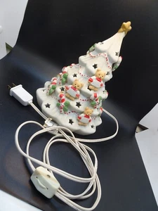 Vintage Porzellan Biskuit beleuchtet Christbaumschmuck - Bild 1 von 11
