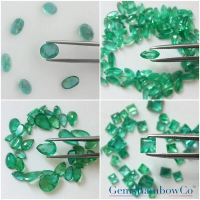 Piedras preciosas sueltas facetadas facetadas de múltiples formas y tamaños esmeralda natural #476 Foto 1 de 4