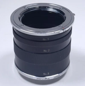 Minolta MD Mount Extension Tube Rings Vintage Photography Accessory - Picture 1 of 2