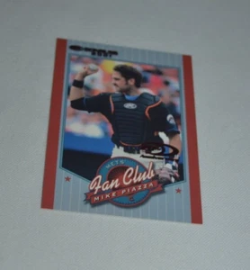 2001 Donruss - Mike Piazza New York Mets - Fan Club tarjeta de papel de aluminio rojo # 215 - Imagen 1 de 5