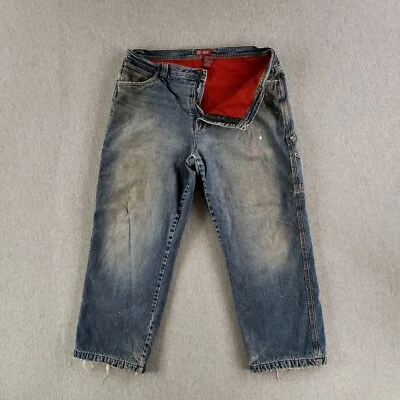 Faded Glory Fleece Lined 40x30 Carpenter Jeans Super Heavy Duty Work Pants Short - Image 1 of 4