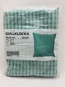 Ikea GULLKLOCKA Pillow Cushion Cover Chenille Cotton 20" x 20" Light Blue - NEW