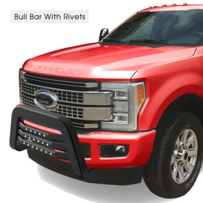 Barra Bull de parachoques de empuje negra APS para Ford Super Duty 2017-2018 Foto 1 de 4