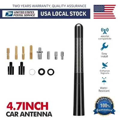 4.7" Black Antenna Mast  Roof Radio AM/FM for FORD FUSION 2006-2020 - Image 1 of 4