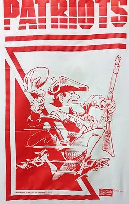 VINTAGE NEW ENGLAND PATRIOTS NIKRY WALL HANGING BANNER MAN CAVE JACK DAVIS 1988 - Image 1 of 4