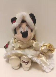 VGN 10" Disney Vittoriano NATALE Minnie Mouse Bean Bag Peluche 2000 Vacanze - Foto 1 di 9
