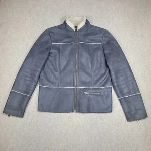 Prana Esme Jacket Womens Large Full Zip Gray Sherpa Lined Zip Long Sleeves - Picture 1 of 11
