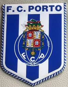 F.C. BANDERÍN DE PLÁSTICO DOBLE CARA VINTAGE PORTO (FUTEBOL CLUBE DO PORTO) SIN COLGAR - Imagen 1 de 5